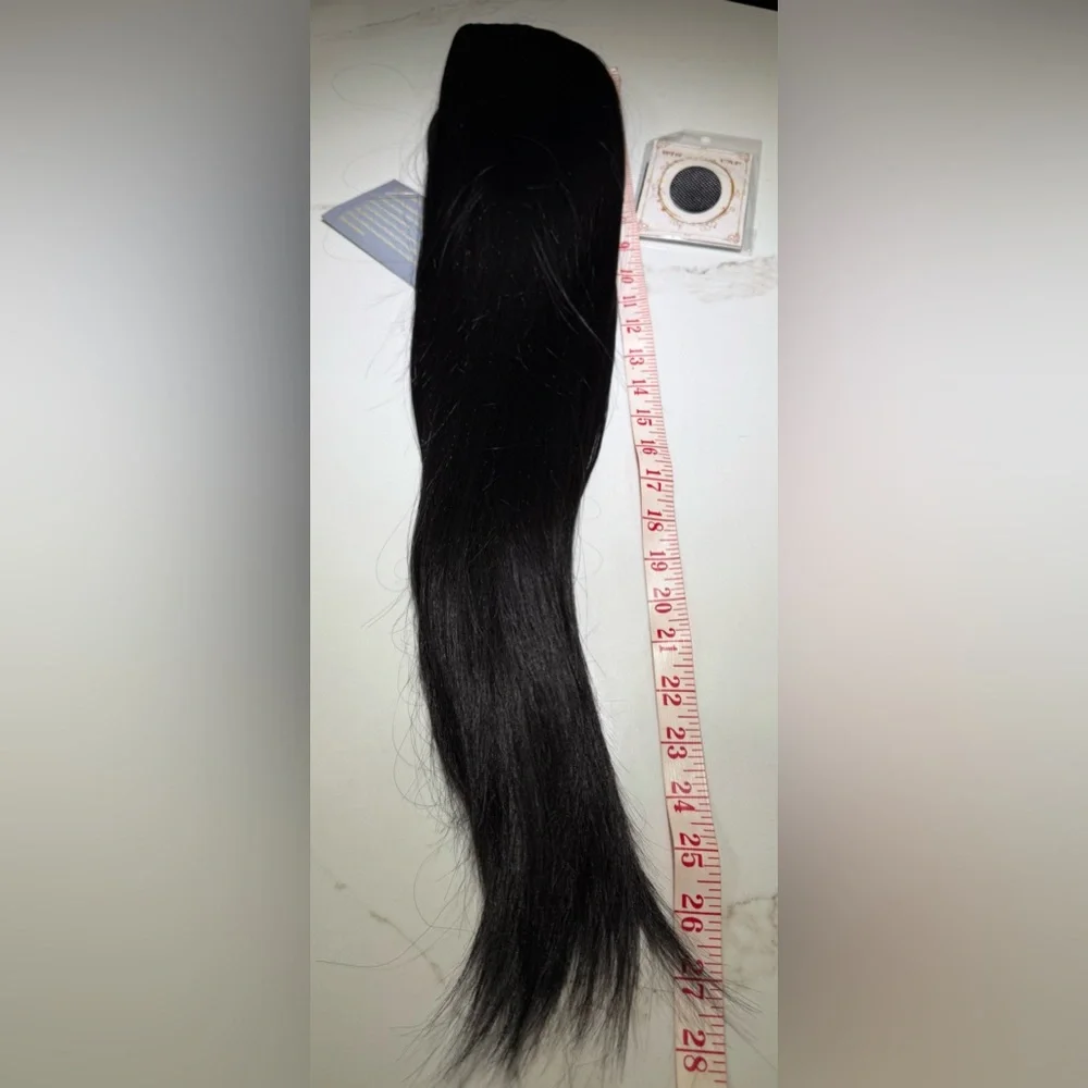 HAIR, 28” Straight, Center Part, Jet Black - Picture 5 of 11